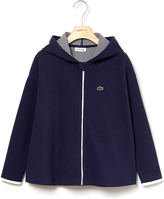 Shop The Latest Collection Of Outlet - Lacoste Girls' Athleisure Pique Double-Sided Hoodie Sweatshirt - Sj8242 In Lebanon