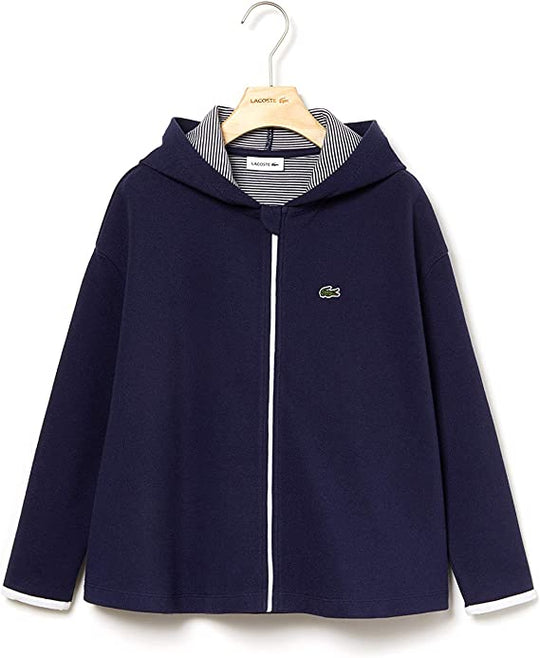 Shop The Latest Collection Of Outlet - Lacoste Girls' Athleisure Pique Double-Sided Hoodie Sweatshirt - Sj8242 In Lebanon
