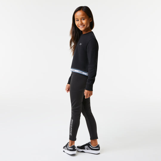 Girls' Lacoste Printed Band Short Sweatshirt - Sj9764