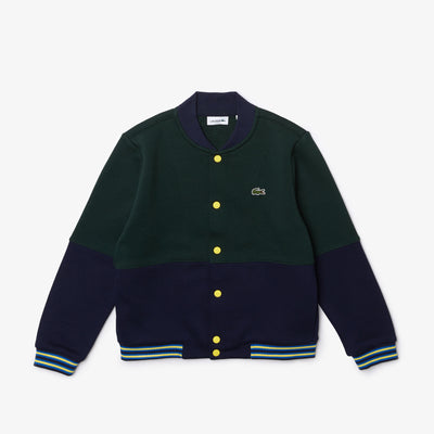 Shop The Latest Collection Of Lacoste Boys' Lacoste Striped Organic Cotton Varsity Jacket - Sj9773 In Lebanon
