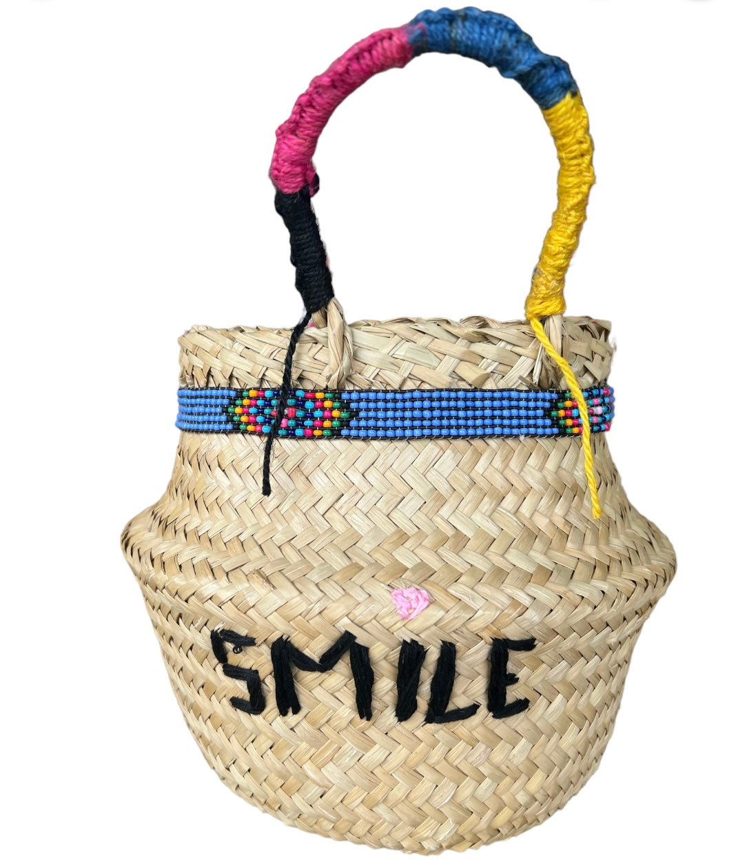 Straw basket- Smile