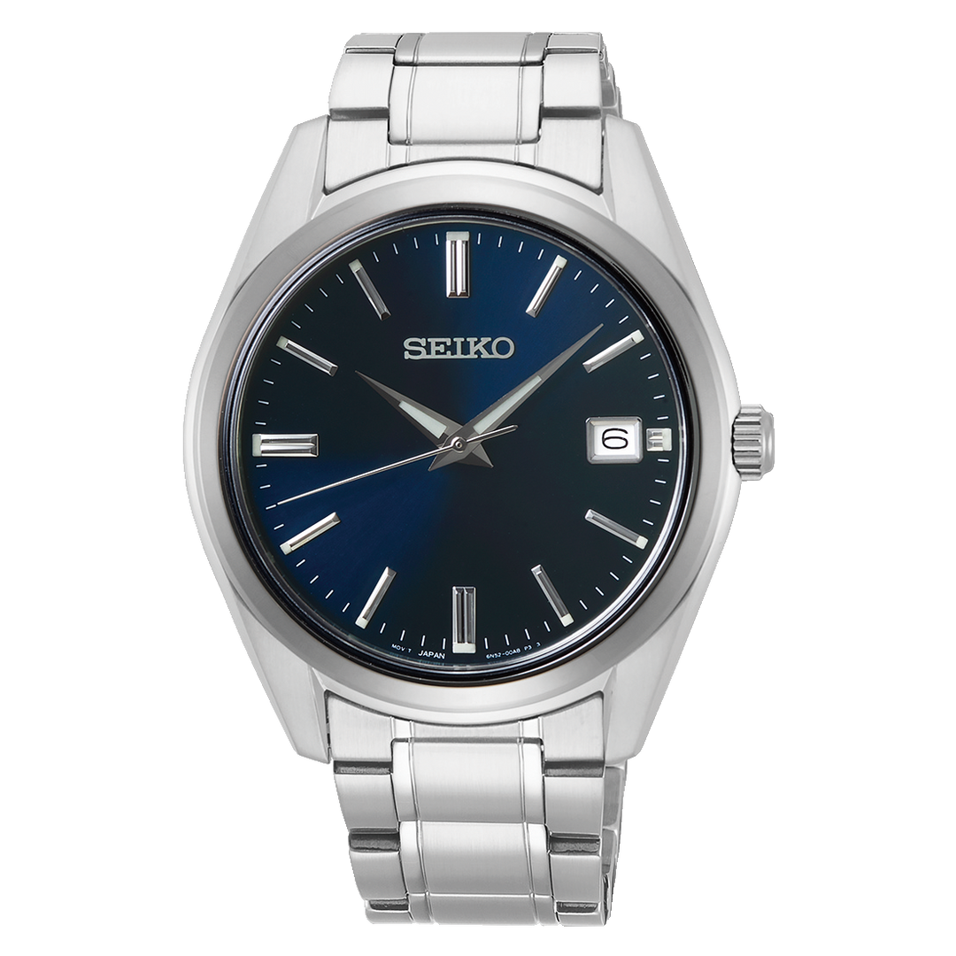 Shop The Latest Collection Of Seiko Seiko Quartz Blue Dial Silver Steel 40.2Mm - Sur309P1 In Lebanon