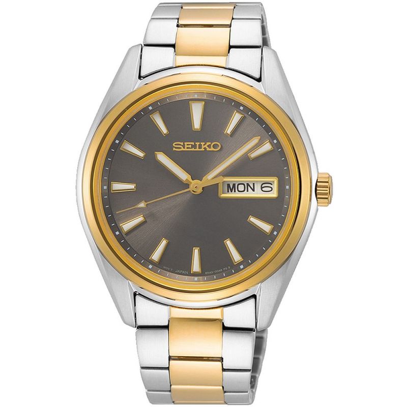 Shop The Latest Collection Of Seiko Quartz Lady Grey Dial Gold Bezel Silver & Gold Steel 36.0Mm - Sur348P1 In Lebanon