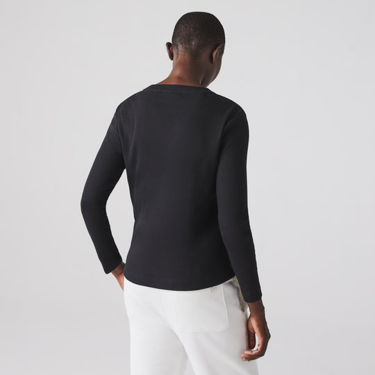 Women's Lacoste Slim Fit V-Neck T-Shirt - Tf2592