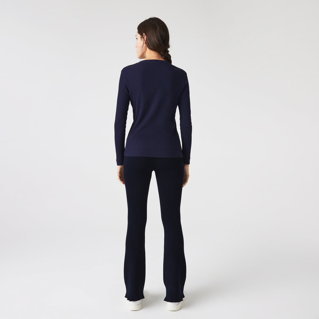 Women's Lacoste Slim Fit V-Neck T-Shirt - Tf2592