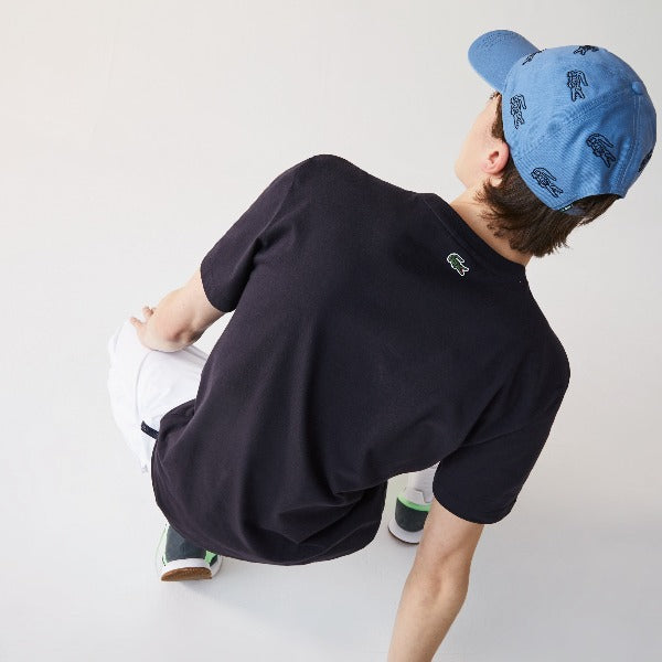 Men's Crew Neck Crocodile Embroidery Cotton T-Shirt - Th0051