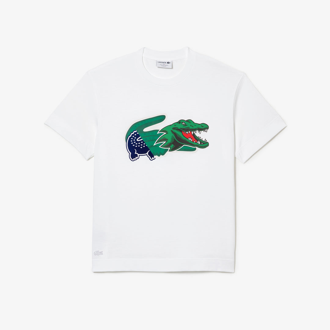 Shop The Latest Collection Of Outlet - Lacoste Men'S Holiday Relaxed Fit Oversized Crocodile T-Shirt - Th1410 In Lebanon