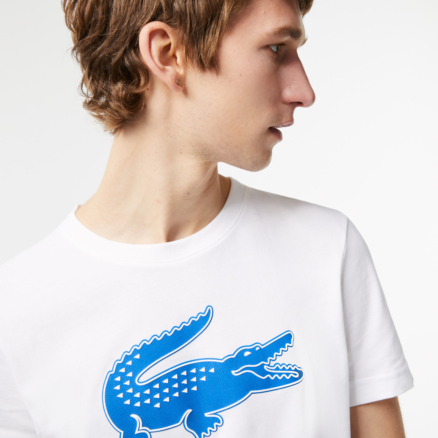 Men's Lacoste SPORT 3D Print Crocodile Breathable Jersey T-shirt - TH2042