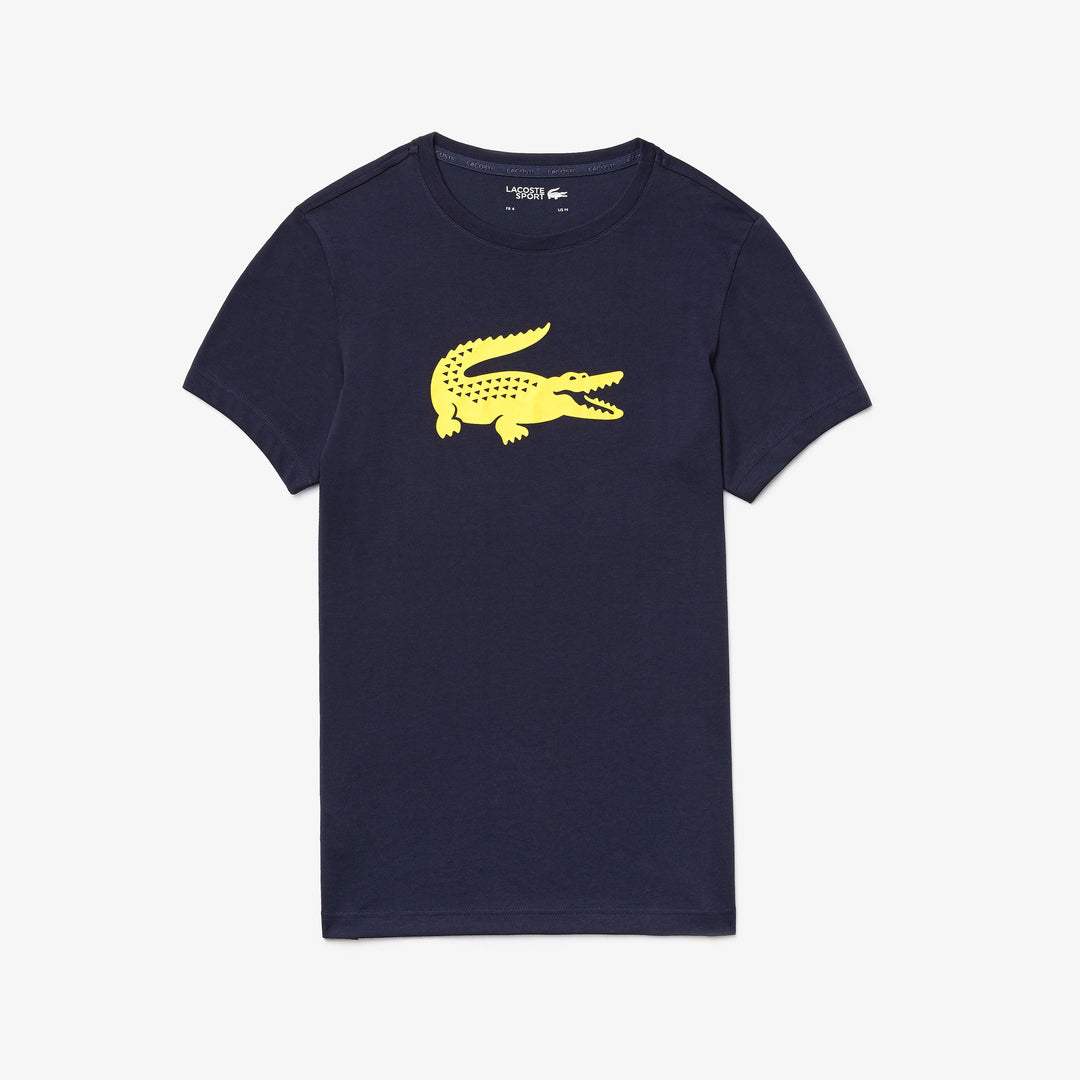 Shop The Latest Collection Of Outlet - Lacoste Mens Lacoste Sport Oversized Crocodile Technical Jersey Tennis T-Shirt - Th3377 In Lebanon