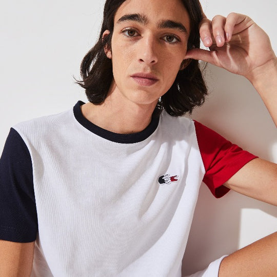 Men's Lacoste Sport Jeux Olympiques Edition Tricolour T-Shirt - Th3745