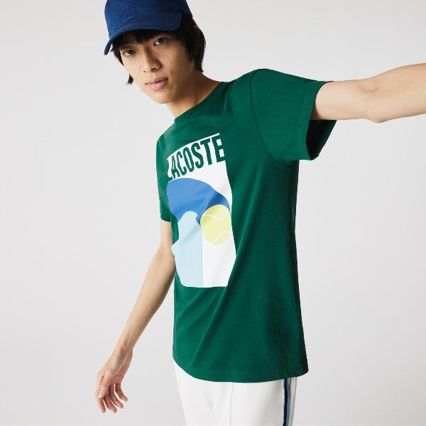Men's Lacoste Sport Breathable Graphic Print T-Shirt - Th9683