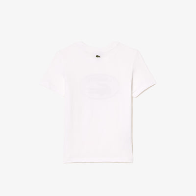 Kids' Lacoste Contrast Branded Cotton Jersey T-Shirt - Tj9732