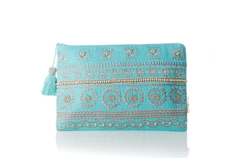 Shop The Latest Collection Of Mouftah El Chark Turquoise Skies Pouch - Tro.25380 In Lebanon