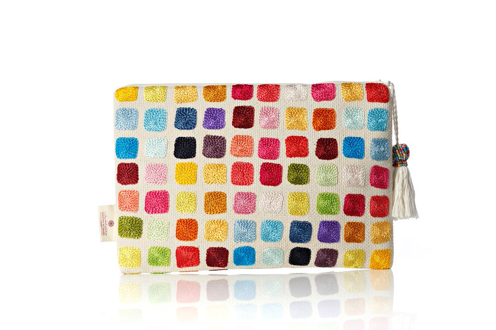 Shop The Latest Collection Of Mouftah El Chark Colors Of Life Pouch - Squares - Tro.22334 In Lebanon