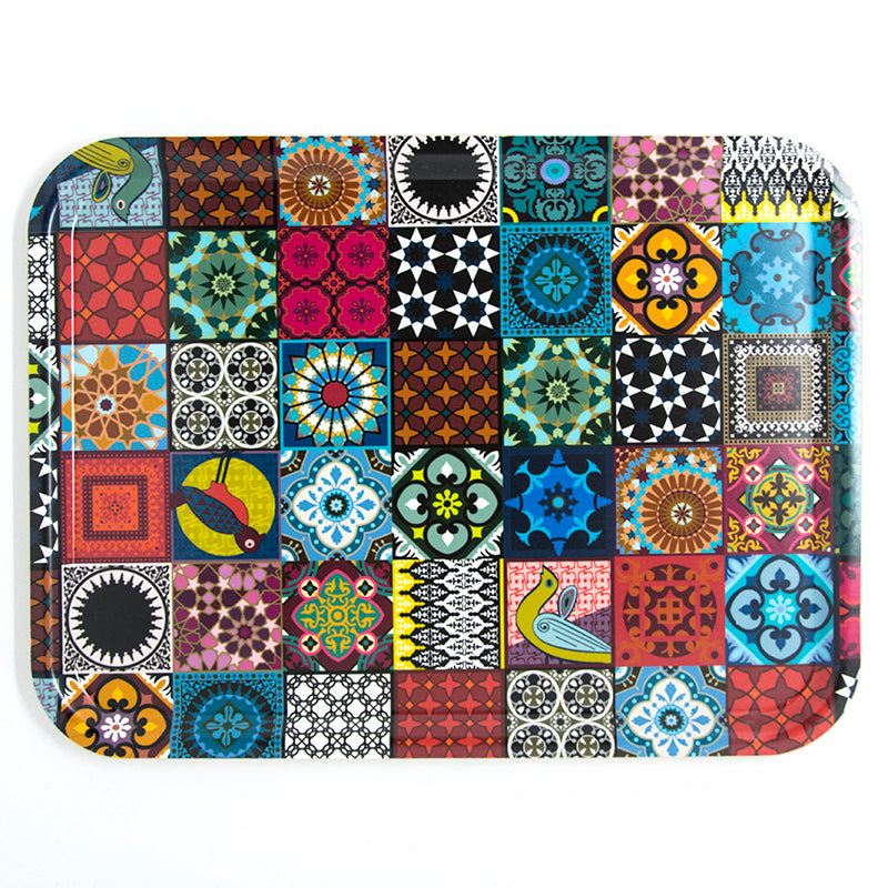 Shop The Latest Collection Of Images D'Orient Rectangular Tray Patchwork - 46*34 Cm - Tra-463404 In Lebanon