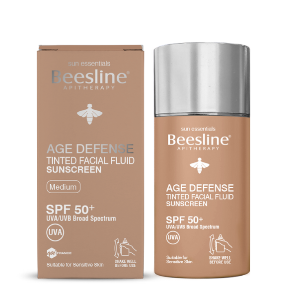 Age Defense Tinted Facial Fluid Sunscreen Spf 50+