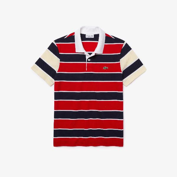 Shop The Latest Collection Of Outlet - Lacoste Men'S Lacoste Regular Fit Striped Ultra-Lightweight Knit Polo Shirt - Yh9861 In Lebanon