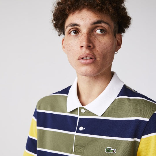 Men's Lacoste Regular Fit Striped Ultra-Lightweight Knit Polo Shirt - Yh9861