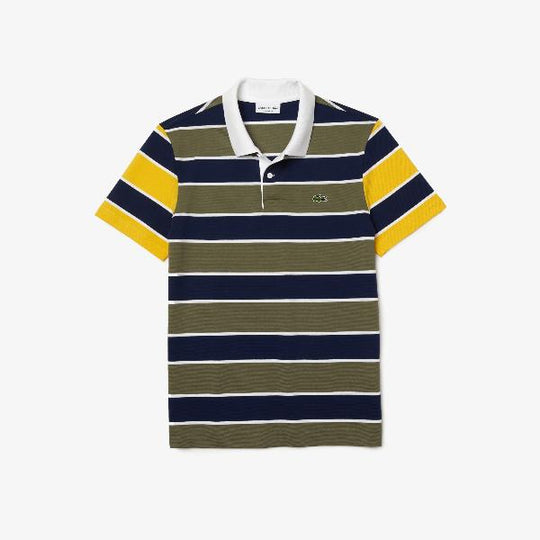 Men's Lacoste Regular Fit Striped Ultra-Lightweight Knit Polo Shirt - Yh9861