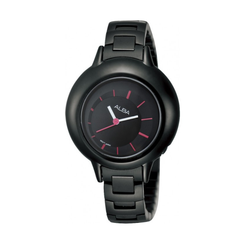 Shop The Latest Collection Of Outlet - Alba Fashion Acier Blk Dial Blk Steel - Ah8143 In Lebanon