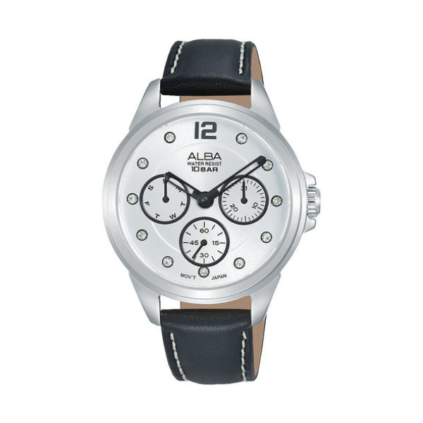 Shop The Latest Collection Of Outlet - Alba Alba Active Lady White Dial Black & White Leather - Ap6639X1 In Lebanon