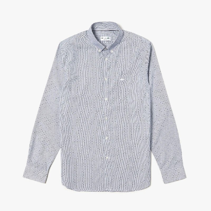 Men's Slim Fit Printed Cotton Poplin Shirt - CH9743