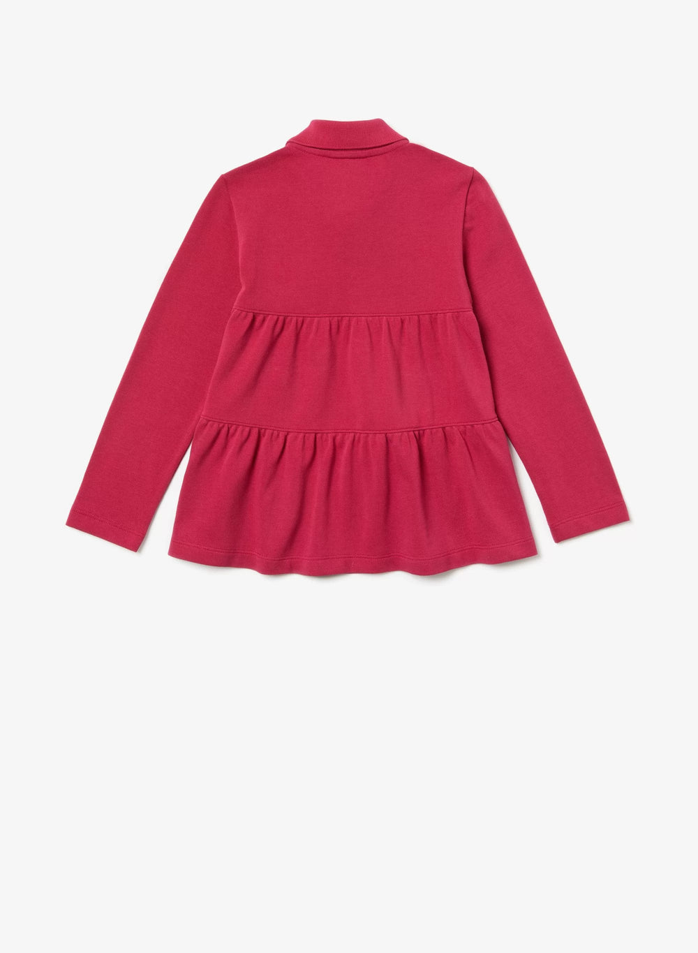 Girls' Lacoste Flounced Cotton Pique Polo Shirt - Pj9305