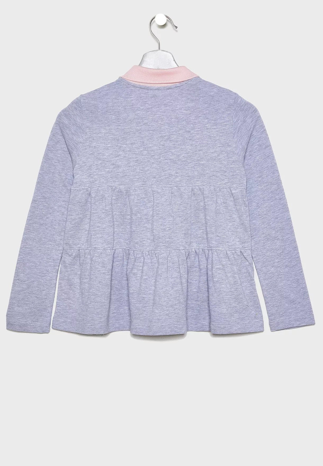 Girls' Lacoste Flounced Cotton Pique Polo Shirt - Pj9305