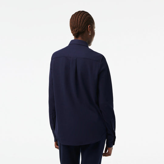 Women's Lacoste French Collar Cotton Piqué Shirt - Cf1541