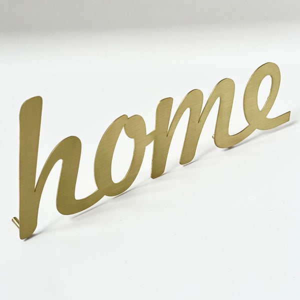 Stand Alone Brass Words "Home"