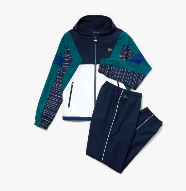 Shop The Latest Collection Of Outlet - Lacoste Men'S Sport Hooded Color-Block Tennis Track Suit - Wh8612 In Lebanon