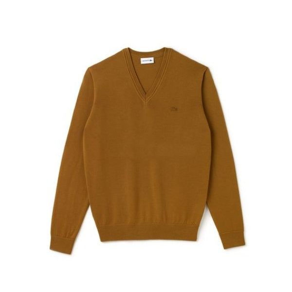 Men's V-Neck Wool Jersey Sweater - Ah2987