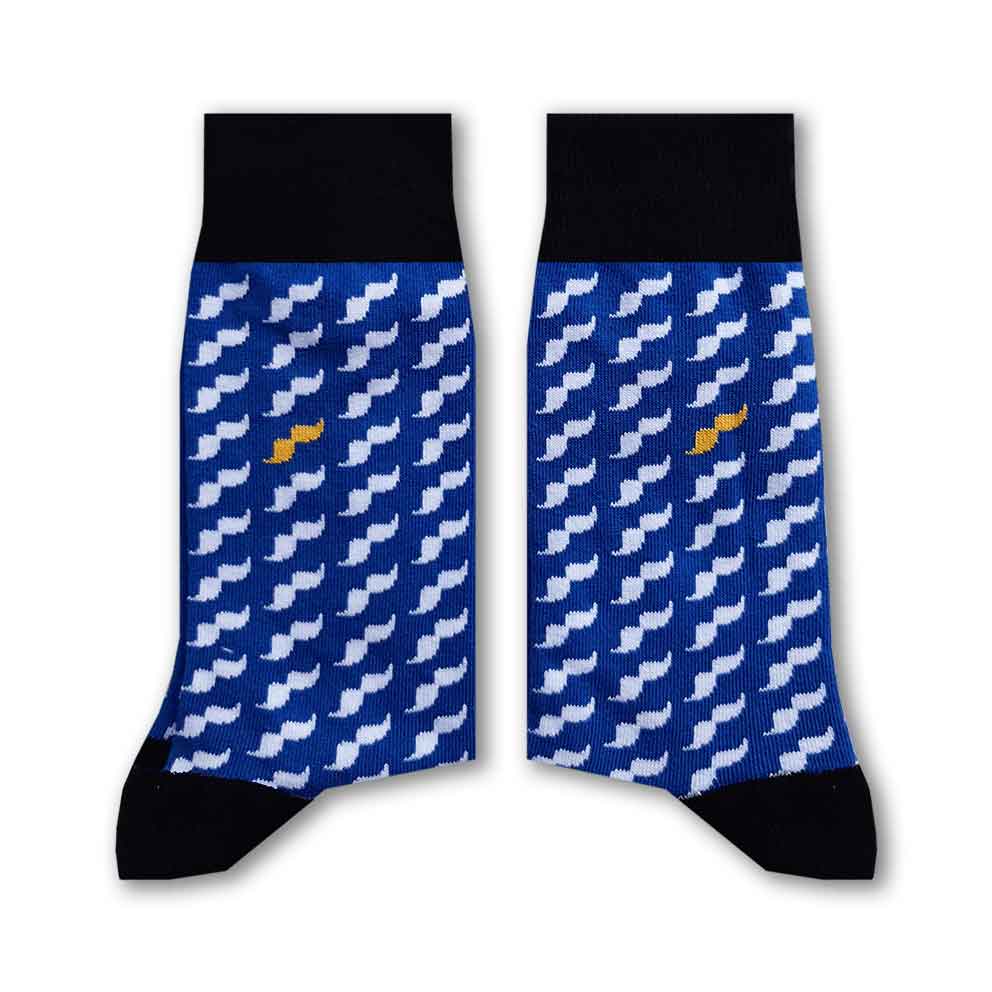 Shop The Latest Collection Of Sikasok Moustache Socks 41-46 - Blue In Lebanon