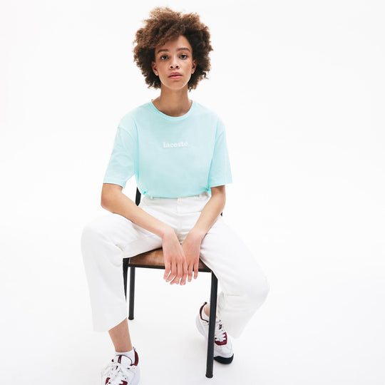 Women's Signature Printed Crew Neck Cotton T-Shirt - Tf5627